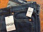 NEW GAP Authentic Straight Mid Rise 10” Dark Blue Wash Denim Jeans Women Sz 31” — photo 7