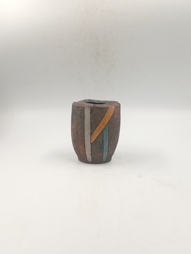 Vase Raku Émaillé Signé