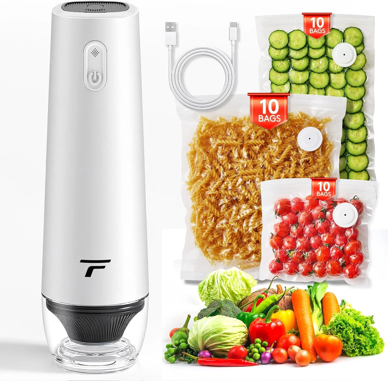 Vacuum Sealer for Food, Chef’S Design to Preserve Freshness, Compact Handheld Va