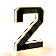 9 Inch Solar Lighted House Numbers for Outside, Light up Waterproof LED Address