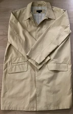 Lands End Men’s Rain Coat Button Khaki Lined Sz.L NEW See Disc.