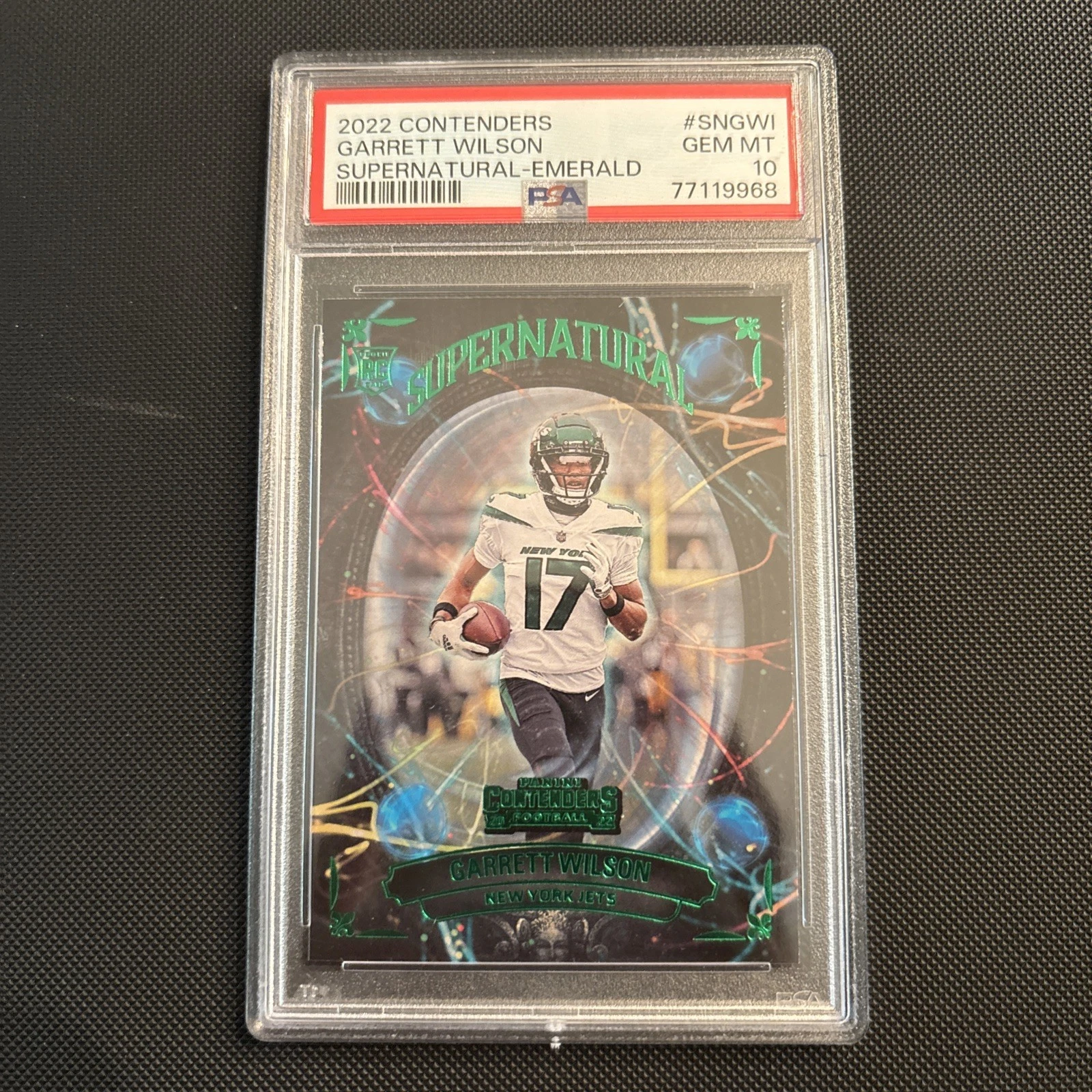 Garrett Wilson Panini Contenders Supernatural #SNGWI Emerald