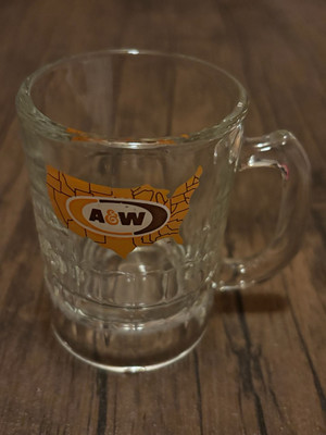 Vintage A&W Root Beer Mini Mug with AW Oval Logo 3 1/4  ~ K27