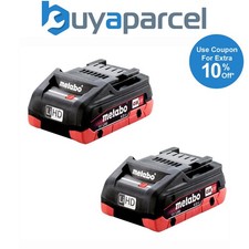 x2 Metabo 18v CAS 4AH Slide Batteries Compact LiHD Ultra M Technology 625367000