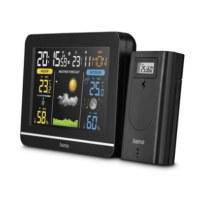 Hama Wetterstation (Mit Außensensor, Thermometer Innen Und Außen, Frostalarm, Hy