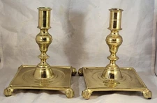 Pair of Vintage Virginia Metalcrafters Candlesticks CW16-5