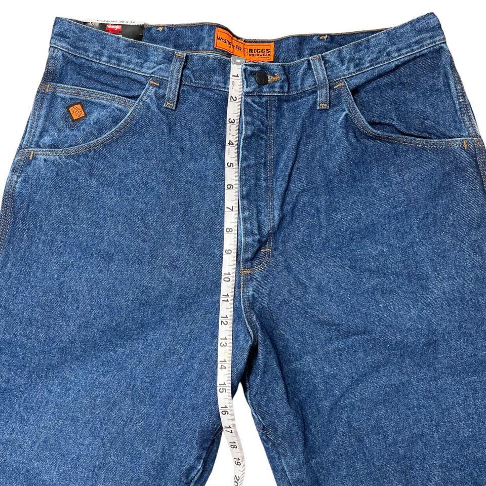 Wrangler Men’s 38x34 Flame Resistant HCR 2 NFPA 2112 Relaxed Blue