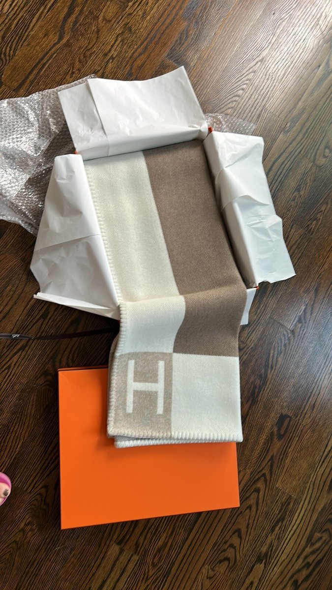 Hermes Ithaque blanket Ecru Natural Avalon | eBay