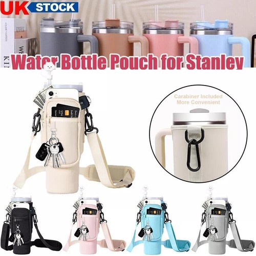For 40oz Stanley Tumbler Cup Sling Carrier Bag Water Bottle Holder +Keychain UK - Picture 3 of 15