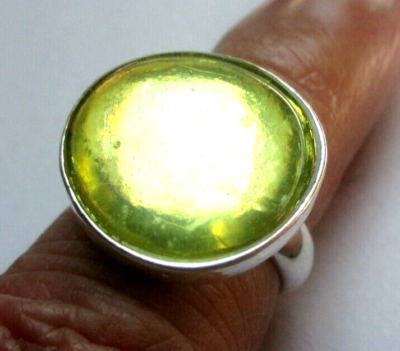 Bijou bague créateur fantaisie jonc détails strass taille 57 ring
