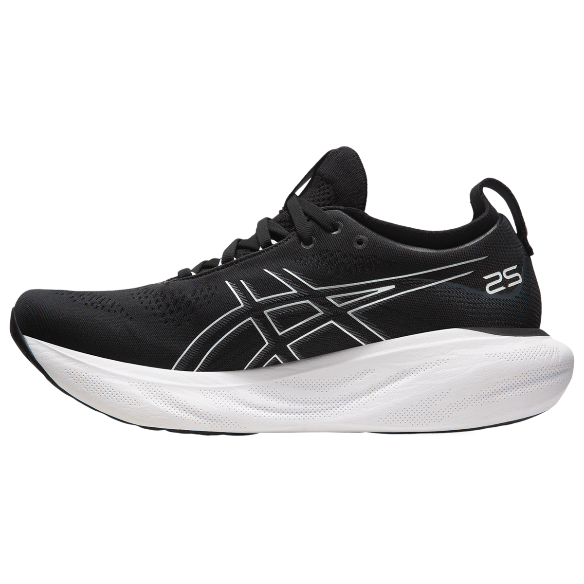 Asics Gel-Nimbus 25 Men's Running Shoes Black/White, White
