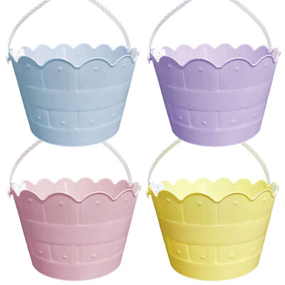 Ostern Kunststoff Leckerli Eimer Geschenkkorb ideal für Eiersuche - Farbe wählbar