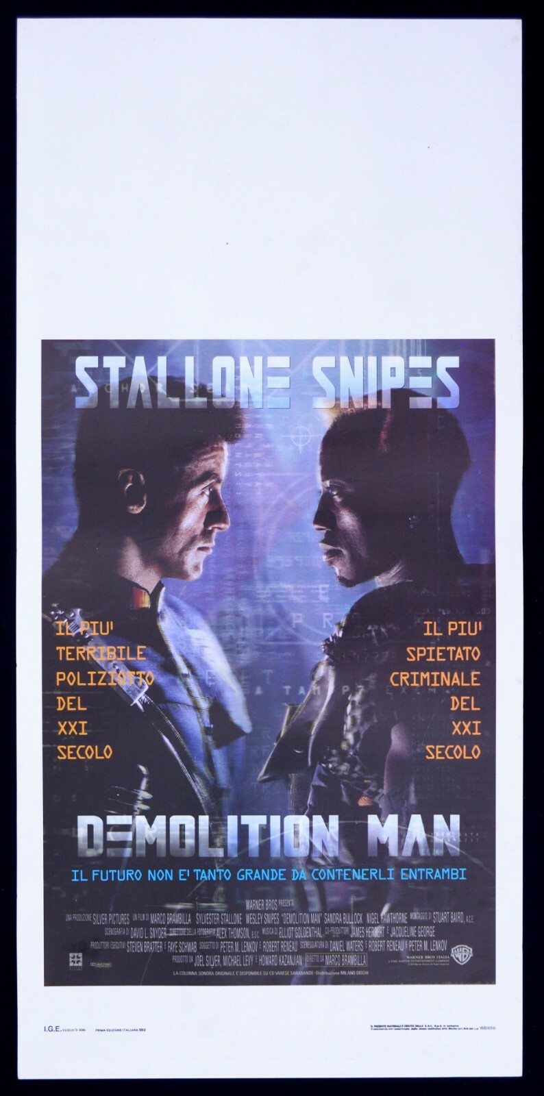 Locandina originale film Demolition Man (1993) - Regia di Marco Brambilla