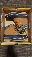 Khombu Blue Pattern Women's Snow Fur Boots NWB NEW Size 6