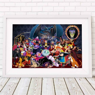 ポスター Disney character photo frame DISNEY CHARACTERS - Villains Poster Picture Print Sizes A5