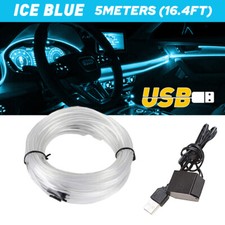 5m Car Interior Atmosphere Wire Auto Strip Light Led Decor Lamp Accessories Blue
