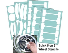 BUICK RALLY WHEEL PAINT Mask STENCIL Kit 5 on 5 Full Size Wheels