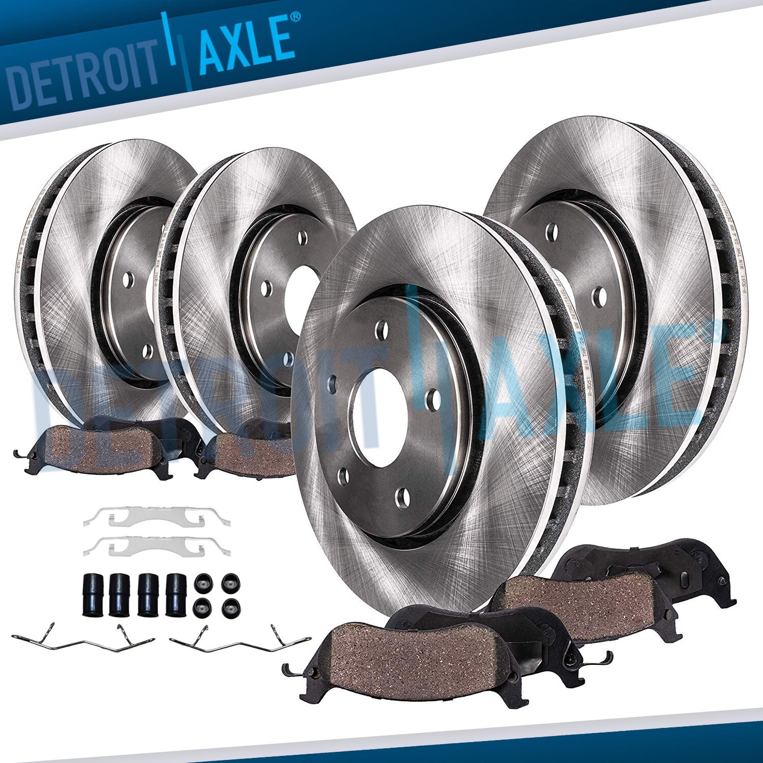 8pc Front Rear Brake Rotors Ceramic Brake Pads Kit for 2019 - 2021 Subaru Ascent