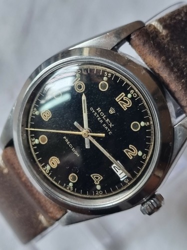 Vintage Rolex Oysterdate 6694 Black 