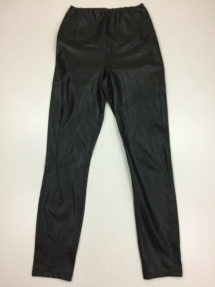 WILFRED FREE Womens sz Small Black Faux Leather High Rise Slim Fit Leggings Pant - Image 4 of 4