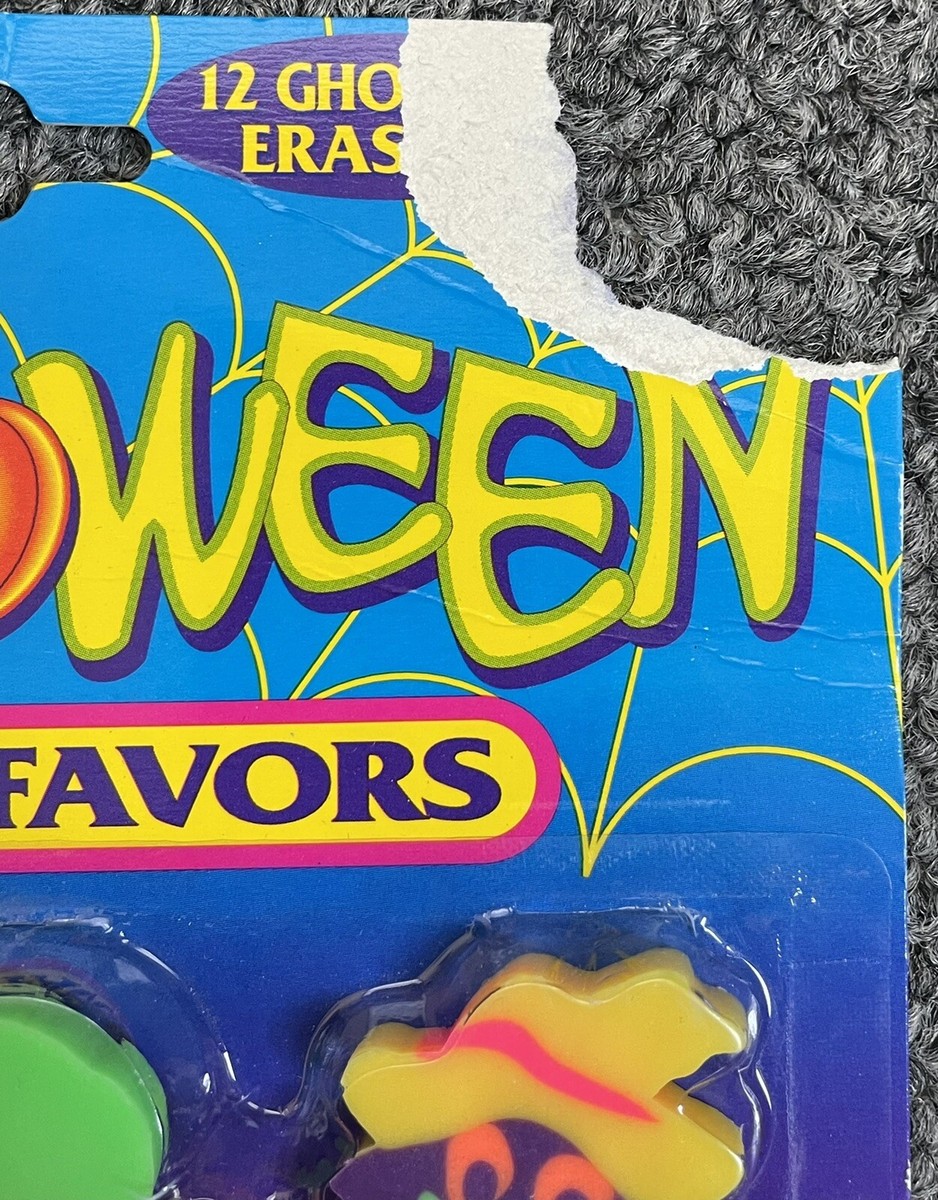 SEALED Vintage Lisa Frank Halloween Party Favors Ghoulish Erasers