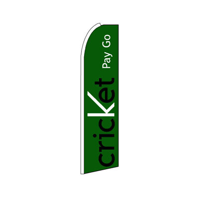 Cricket Green  2 1/2 ft X 11 1/2 ft Swooper Flag (Hardware Sold Separately)