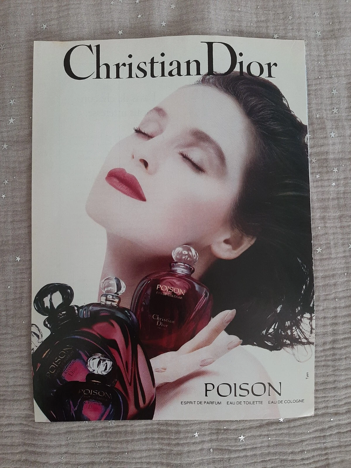 Publicité papier Parfum. Perfume Ad C. Dior Poison de 1991