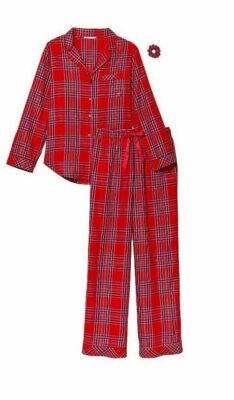 VICTORIA'S SECRET Flannel Long PJ 2-piece Set Many Sizes S,M