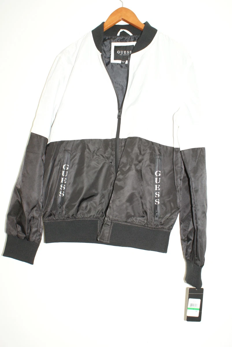 Guess black top and white windbreaker