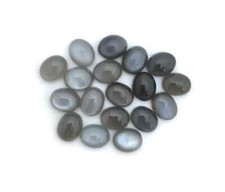  WHOLESALE NATURAL GRAY MOONSTONE CABOCHON OVAL SHAPE LOOSE GEMSTONE