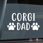 Corgi Dad Sticker Die Cut Vinyl - welsh pembroke cardigan dog