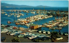 Santa Barbara California, Overlooking The Yacht Harbor, Sailing Boats, Postcard