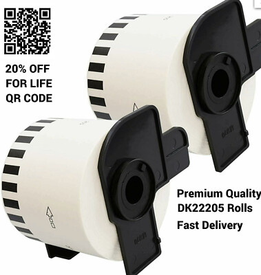 DK22205 Premium Qualitätsetikettenrollen passt Brother QL800, QL810W, QL820NWB