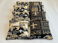 NEW ORLEANS SAINTS CORNHOLE BEAN BAGS SET OF 8 BAG TOSS GAME REGULATION