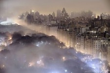 Landscape mist cityscape building city Custom Gaming Mat Desk