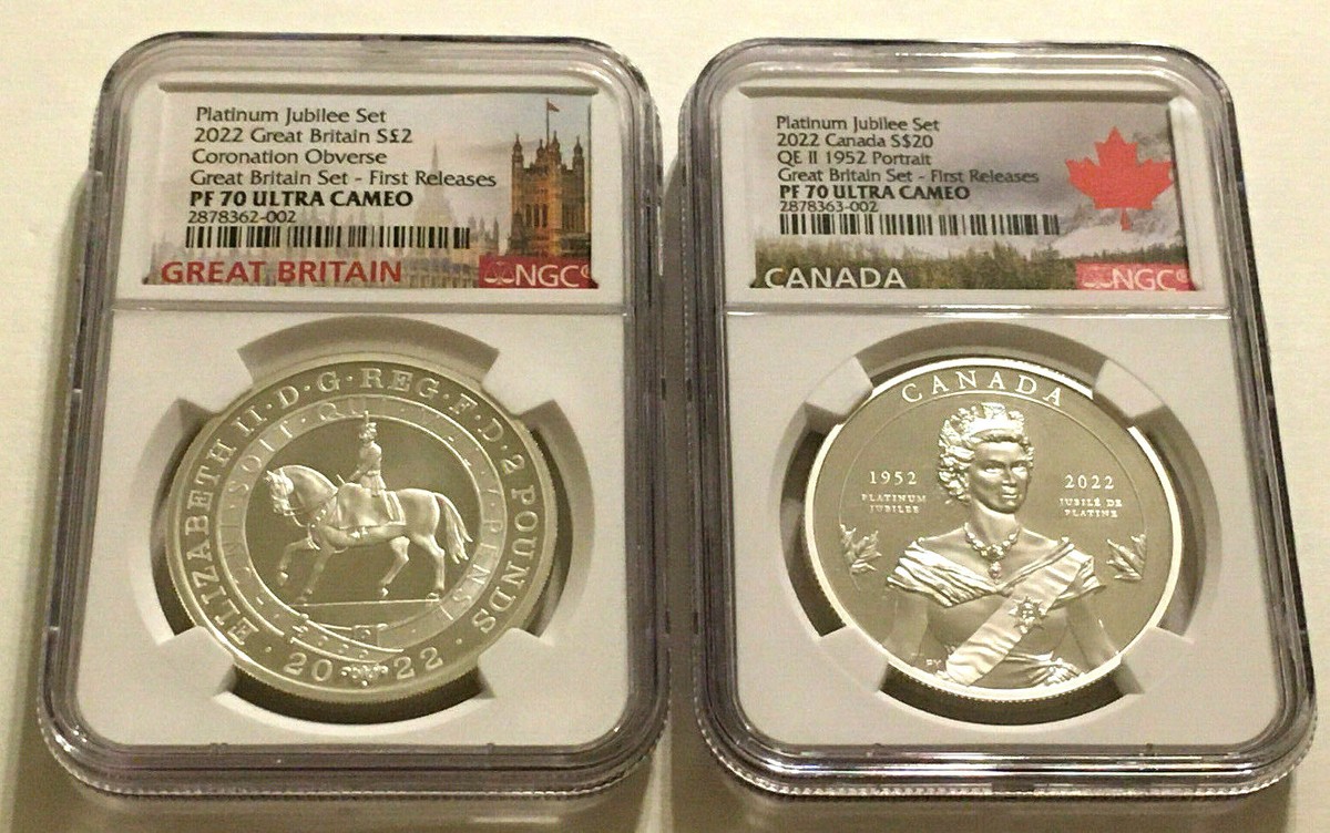 2022 The Platinum Jubilee Celebration 2-Coin Silver Proof GREAT