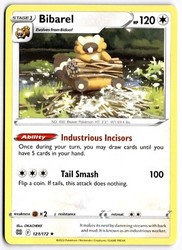 Bibarel 121/172 Brilliant Stars Rare Deck Exclusive
