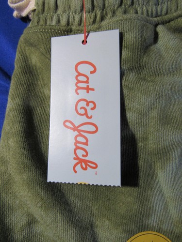 Kids' Jogger Pants - Cat & Jack - Army Green - Elastic Waist & Drawstring - XS - Picture 5 of 6