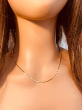 Gold Filled 1.3mm Square Snake Necklace  Sleek Gold Chain Layer