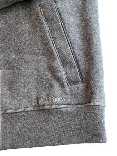 L.L.Bean Sweatshirt Jacket Men’s full Zip Insulted Sherpa Size Medium - Flaw - Picture 4 of 6