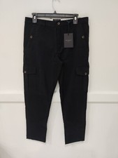 NWT Ted Baker London Slim Cargo Trouser MIKAEL Pants Black Sz 30R 165 II296
