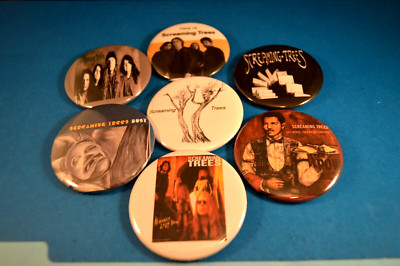 7 Assorted SCREAMING TREES  BUTTONS  pins pinbacks  grunge MUSIC  2 1/4''  BIG!!!