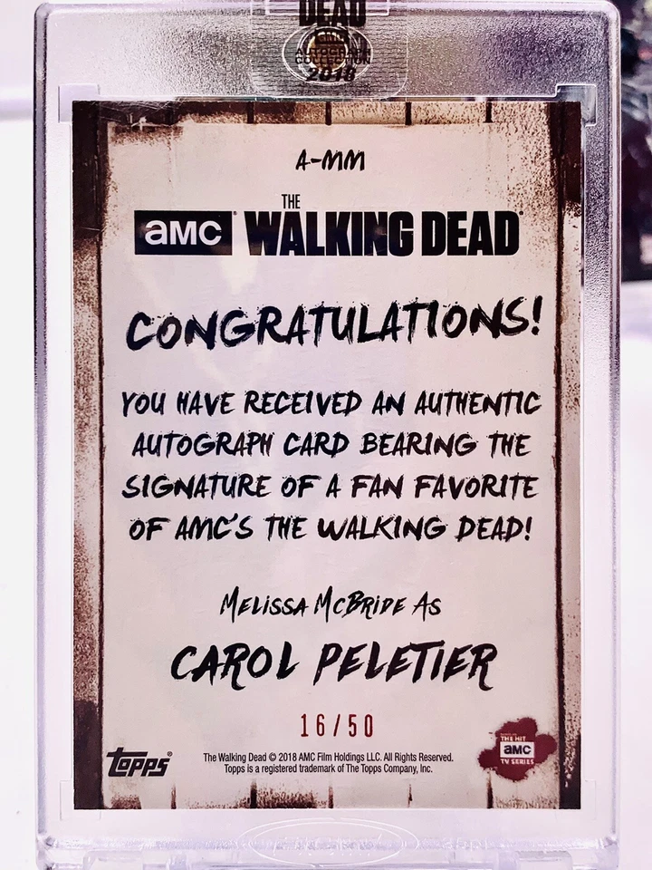 Topps Walking Dead Autograph Collection Melissa McBride As Carol Peletier /50 SP - Image 2 of 2
