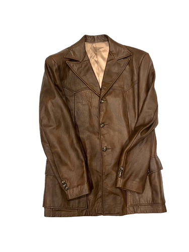 Vintage Scully Lederjacke 42L weich braun Cowboy satiniert gefütterter Western-Blazer - Bild 4 von 11