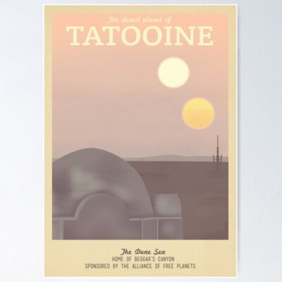 NEW! Best Design Tatooine Retro Travel Poster