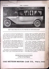 1917 The Casket Magazine Print Ad Meteor Motor Car Co Piqua OH Pallbearer Coach