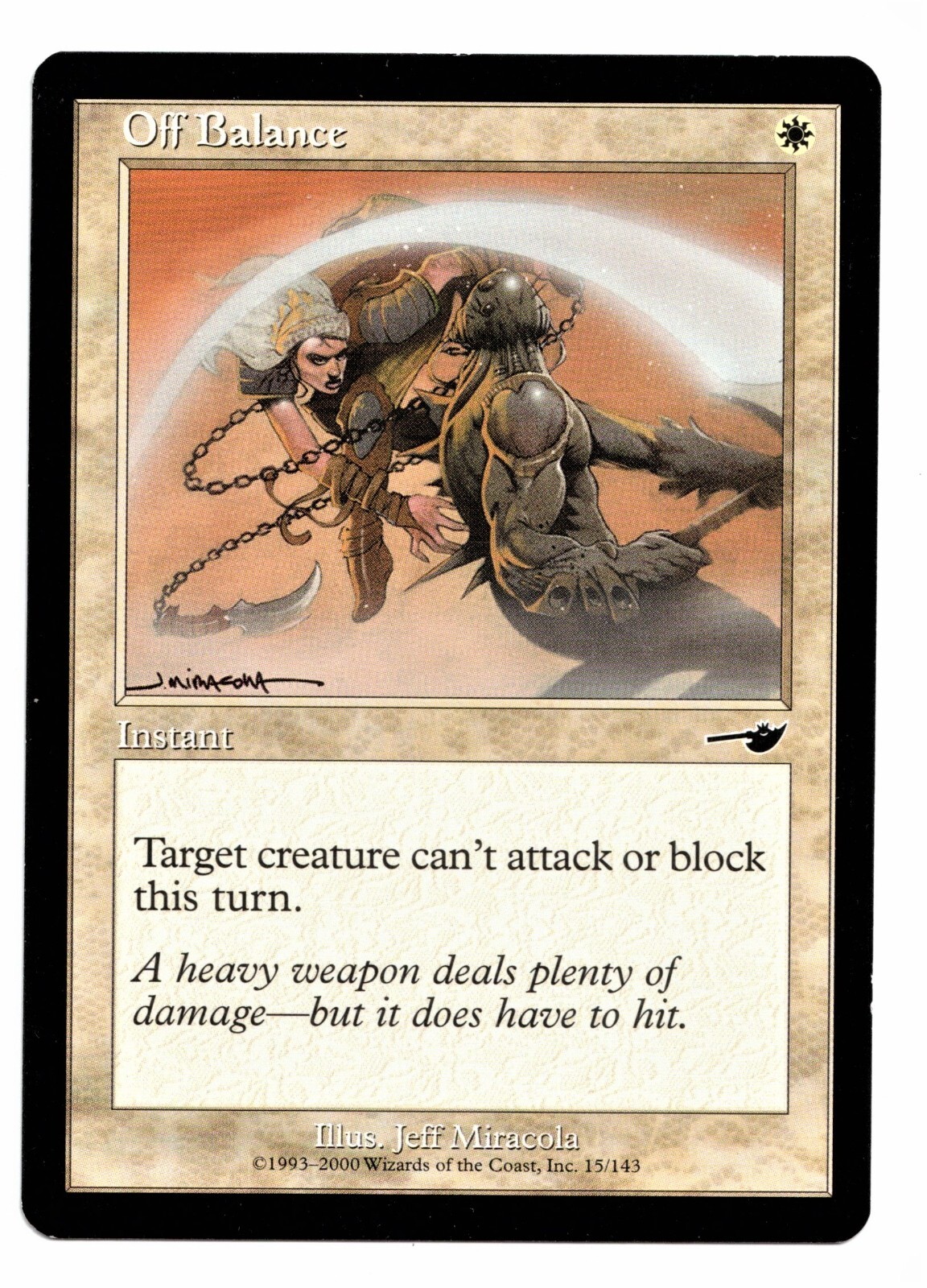 Magic the Gathering MTG Card: Off Balance Nemesis 15/143! NM