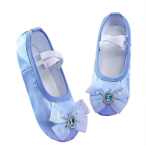 Kids Girl's Dancing Shoes Ballerinas Ballet Shoes Split Sole Band Stage Soft - Picture 17 of 106