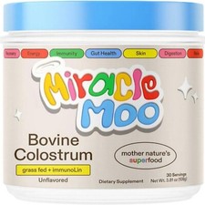 Miracle Moo Mother Natures colostro bovino da pascolo + integratore immunolina.