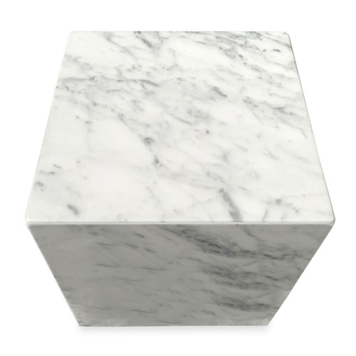 Cube White Marble Carrara Sculpture Table Home Decor Art Design H 10cm - Photo 4 sur 4